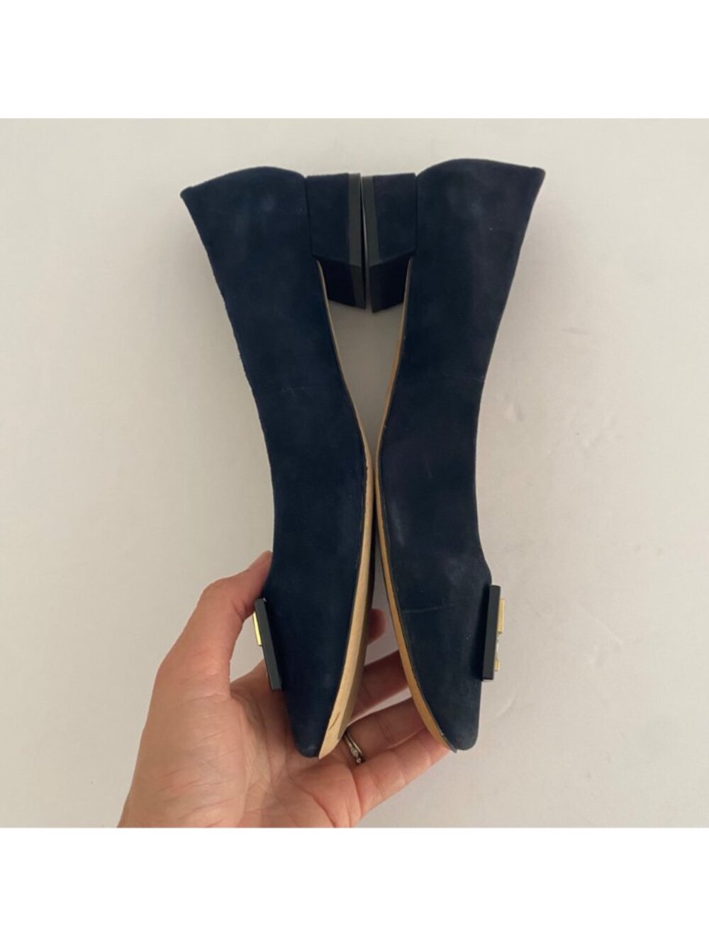 Tory Burch Gigi Heels Pumps Shoes Blue - Picture 3 of 7